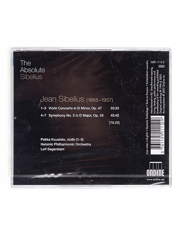 Pekka Kuusisto & Helsinki Philharmonic Orchestra - The Absolute Sibelius - CD  - CD-levyt - 10105597237 - 1