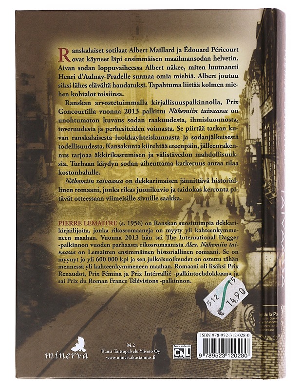 Näkemiin taivaassa - Lemaitre, Pierre - Romaanit ja novellit - 10105597372 - 1