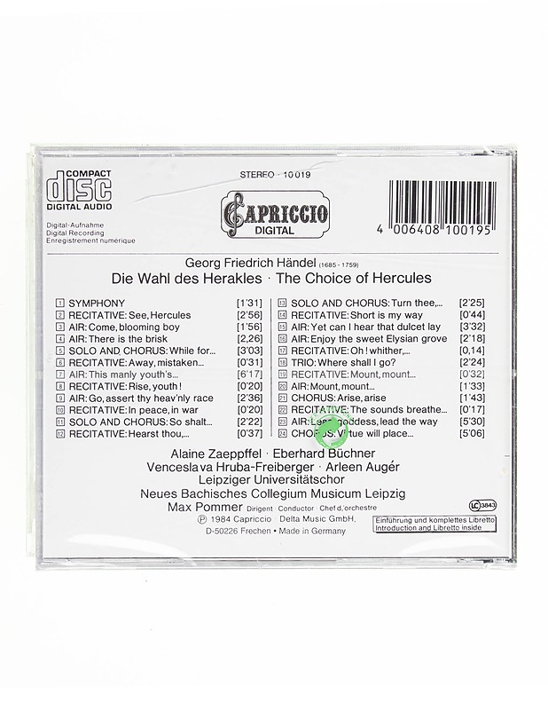 Georg Friedrich Händel - Die Wahl des Herakles - CD  - CD-levyt - 10105597469 - 1