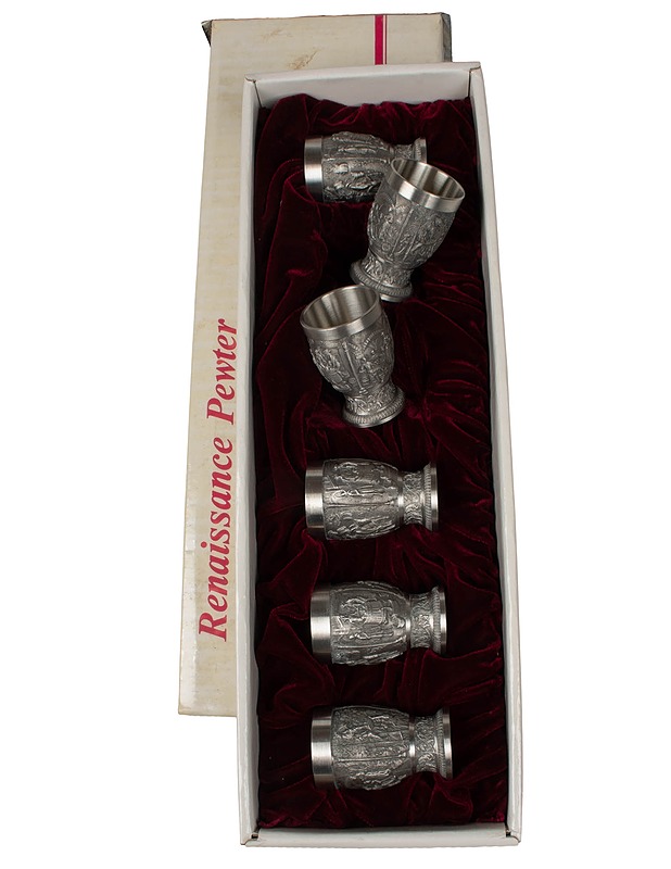 Reneissance Pewter tinapikari, 6 kpl - Vintage - Tarjoiluastiat - 10105597493 - 0