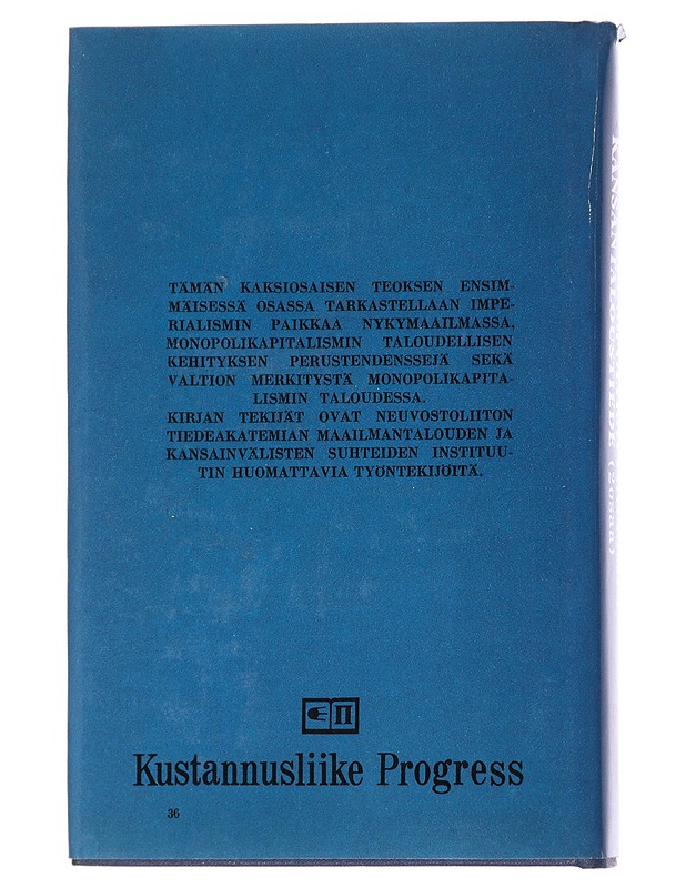 Nykyajan monopolikapitalismin kansantaloustiede, osat 1-2 - N. N. Inozemtsev, A. G. Mileikovski ja V. I. Martynov (toimittaneet)  - Tietokirjat - 10105597552 - 1