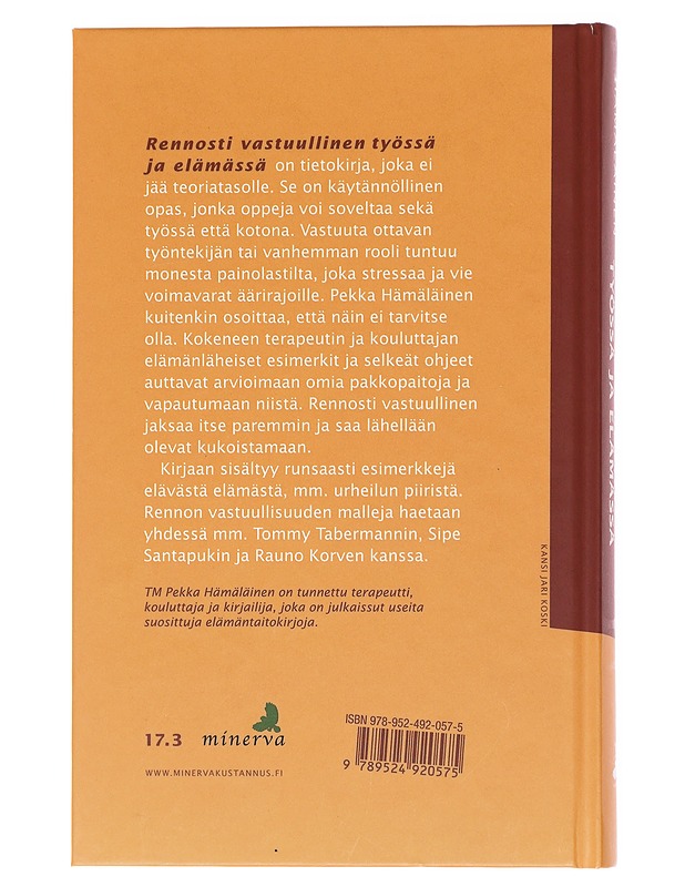 Rennosti vastuullinen työssä ja elämässä - Pekka Hämäläinen - Tietokirjat ja oppaat - 10105597635 - 1