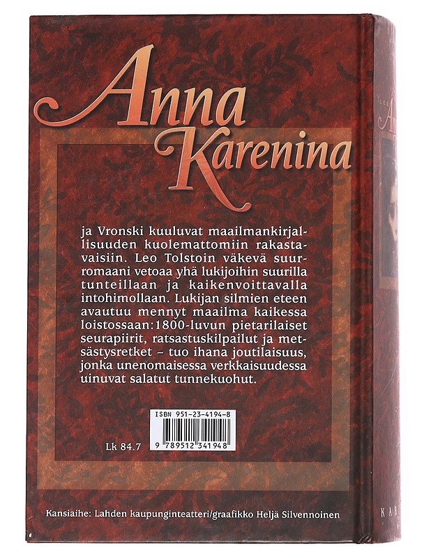 Anna Karenina - Tolstoi, Leo - Romaanit ja novellit - 10105597700 - 1