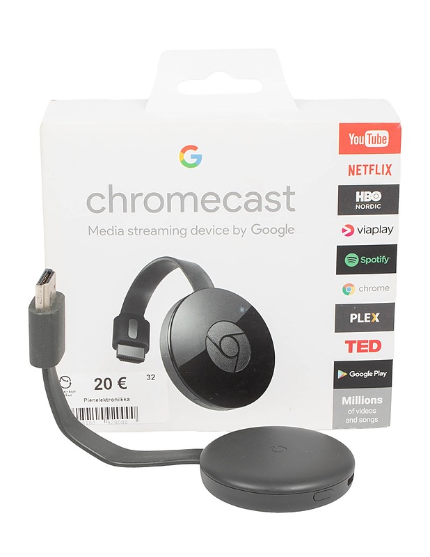 GOOGLE Chromecast mediasoitin - Muu elektroniikka - 10105597866 - 0