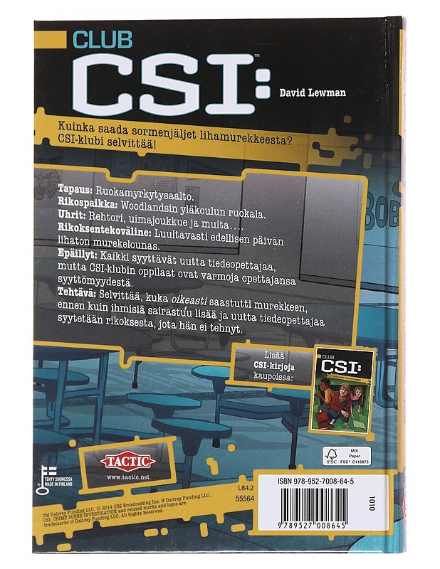 Lihattoman murekkeen tapaus, Club CSI 1 - David Lewman - Nuorten kirjat - 10105597887 - 1