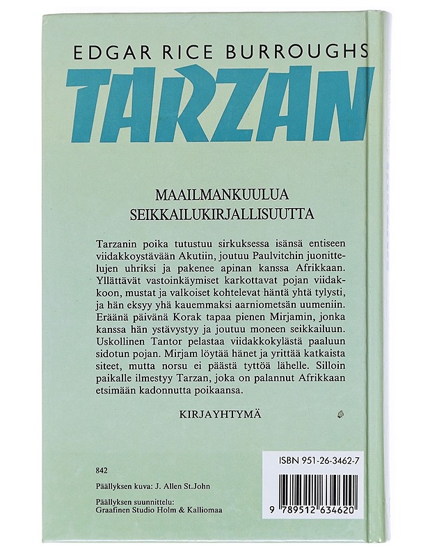 Tarzanin poika - Burroughs, Edgar Rice - Nuorten kirjat - 10105597936 - 1