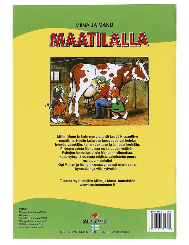 Miina ja Manu maatilalla - Teutori - Lastenkirjat - 10105598002 - 1