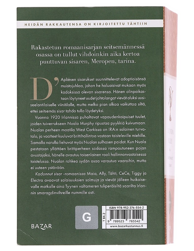 Kadonnut sisar - Riley, Lucinda - Romaanit ja novellit - 10105598039 - 1