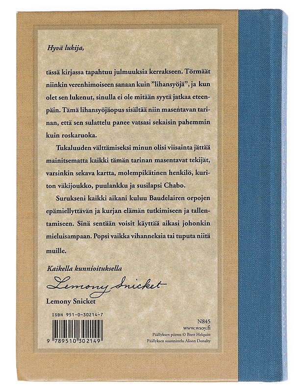 Tihutöiden tivoli - Snicket, Lemony - Nuorten kirjat - 10105598085 - 1