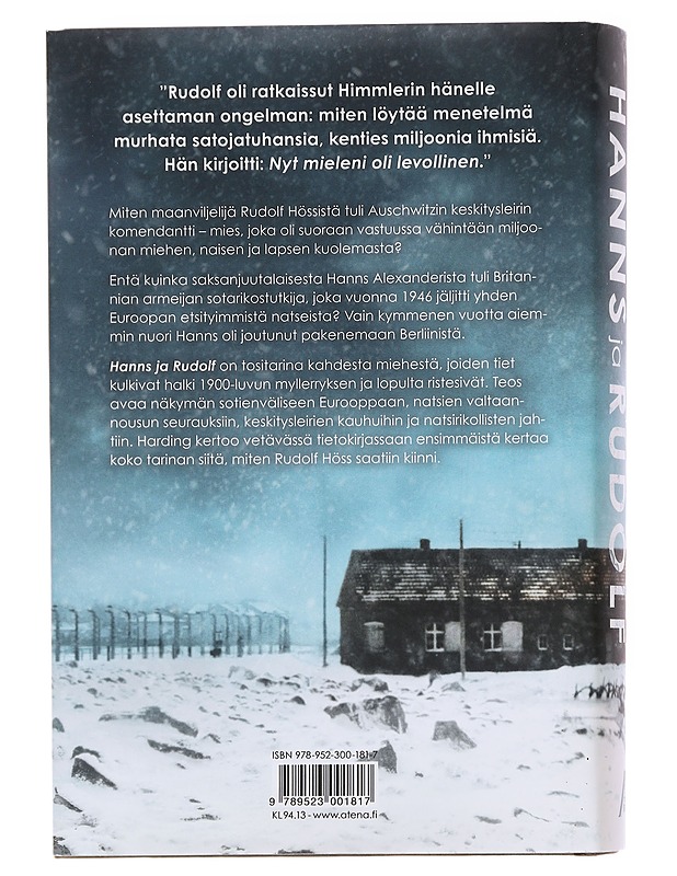 Hanns ja Rudolf : saksanjuutalainen Auschwitzin komendanttia metsästämässä - Harding, Thomas - Elämäkerrat ja muistelmat - 10105598109 - 1