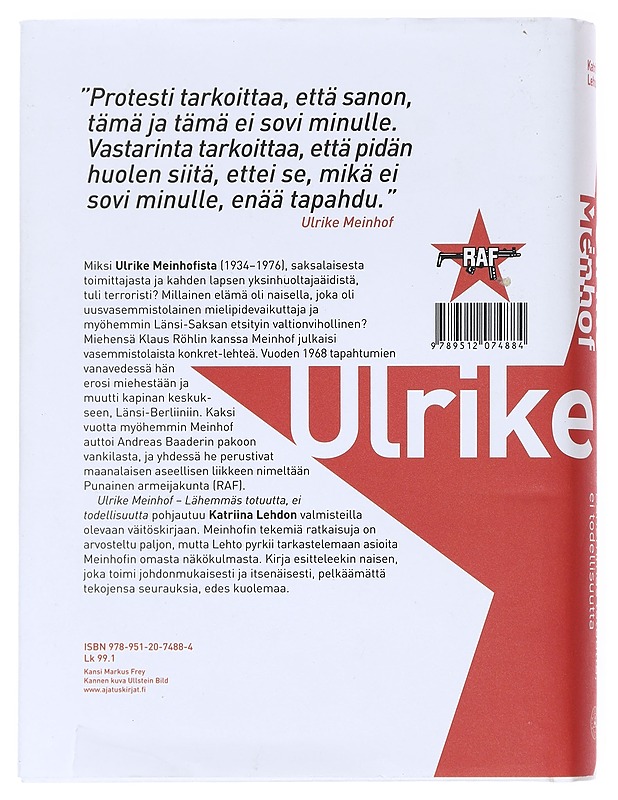 Ulrike Meinhof - Katriina Lehto - Elämäkerrat ja muistelmat - 10105598127 - 1