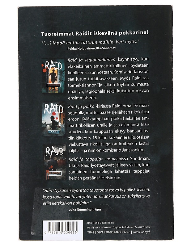 Raid ja legioonalainen / Raid ja poika / Raid ja tappajat - Harri Nykänen - Romaanit ja novellit - 10105598203 - 1