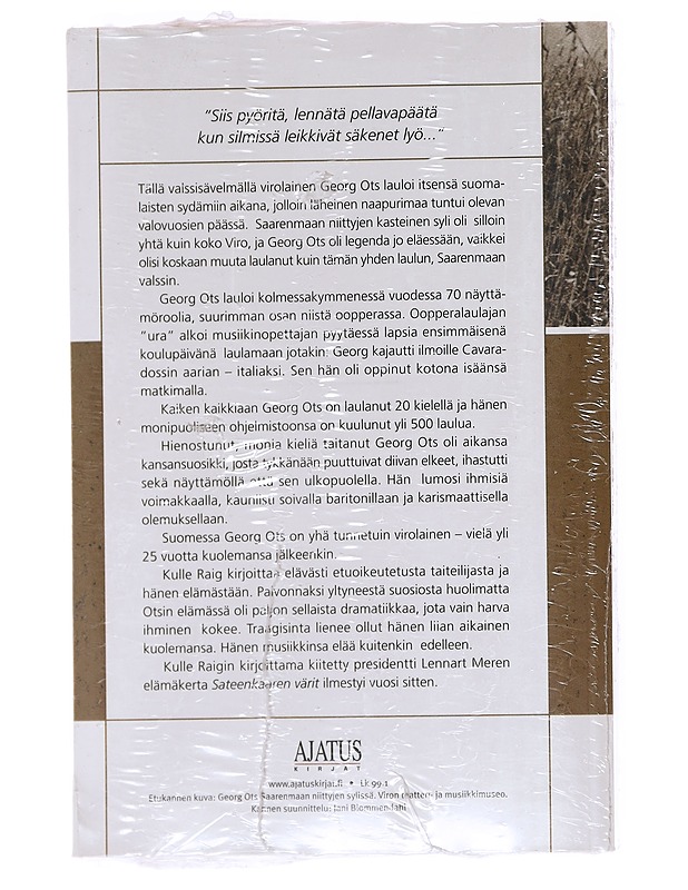 Saarenmaan valssi : Georg Otsin elämäkerta - Kulle Raig - Elämäkerrat ja muistelmat - 10105598282 - 1