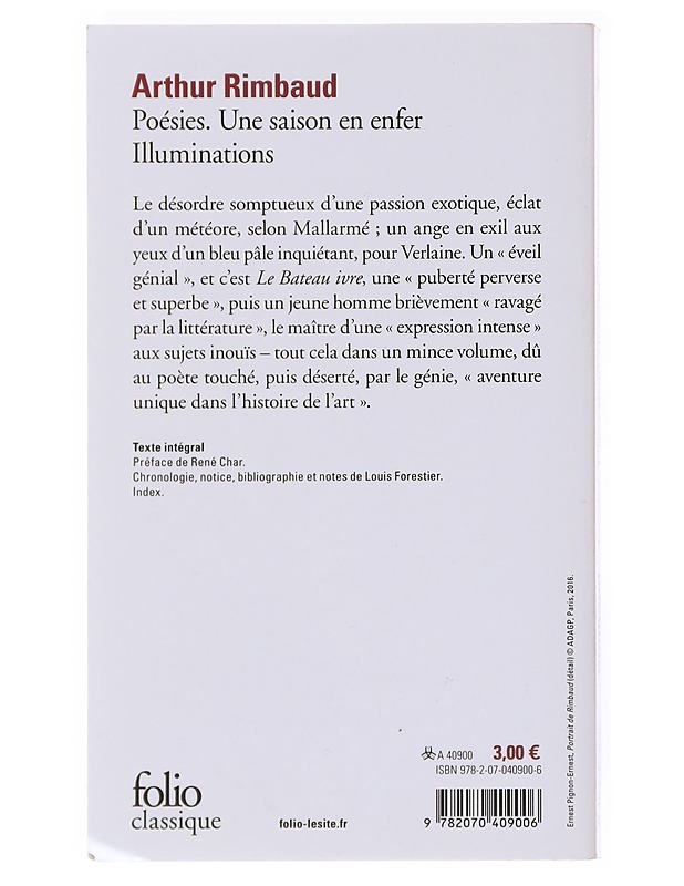 Poems/A season in hell/Illuminations - Arthur Rimbaud - Runot ja näytelmät - 10105598306 - 1