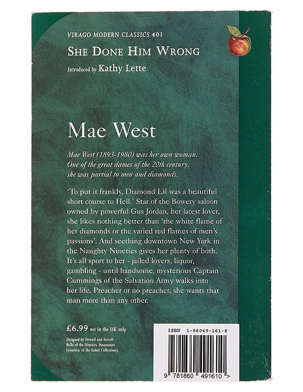 She Done Him Wrong - Mae West - Romaanit ja novellit - 10105598434 - 1
