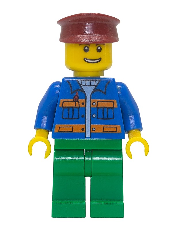 LEGO City Blue Jacket with Pockets and Orange Stripes kitbash minifiguuri - Lasten figuurit - 10105598609 - 0