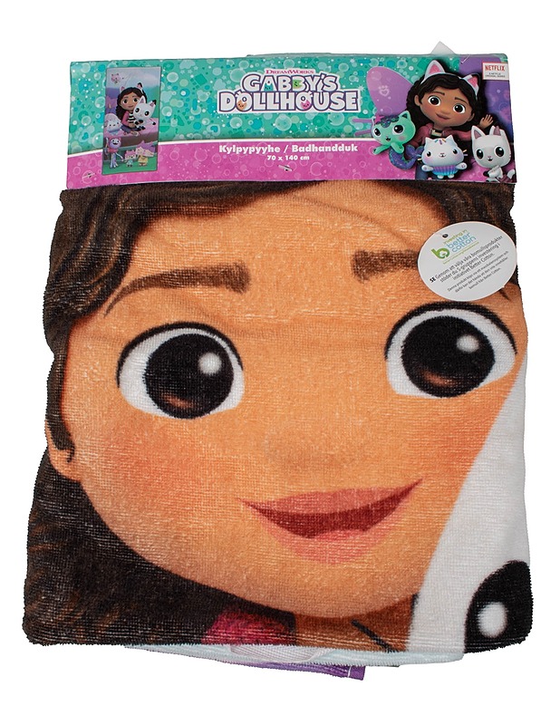 DREAMWORKS Gabby's Dollhouse kylpypyyhe, 70x140 cm - Pyyhkeet - 10105598687 - 0