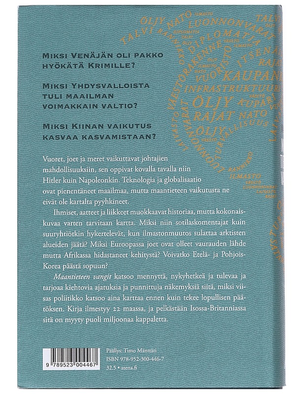 Maantieteen vangit / kymmenen karttaa, jotka kertovat kaiken maailmanpolitiikasta - Marshall, Tim - Historiakirjat - 10105598770 - 1