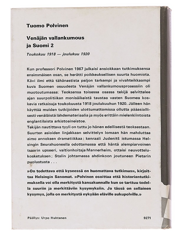 Venäjän vallankumous ja suomi 2 - Tuomo Polvinen - Historiakirjat - 10105598811 - 1