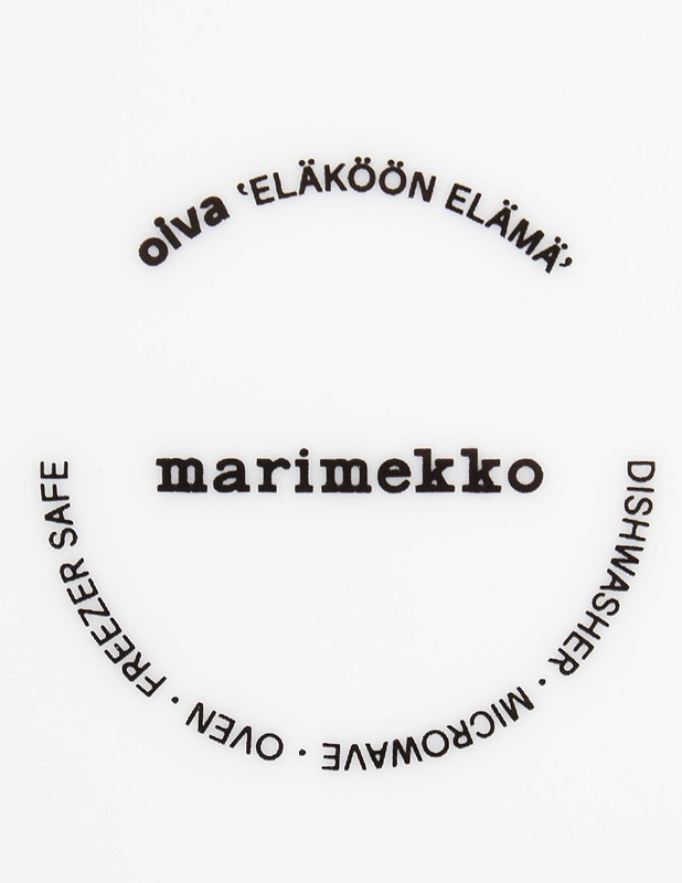 MARIMEKKO Oiva Eläköön elämä -lautanen - Designsuosikit - 10105598852 - 2