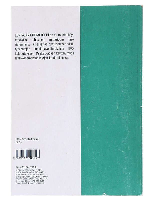 LENTÄJÄN MITTARIOPPI - VÄNTTINEN, TAPANI - Tietokirjat ja oppaat - 10105598883 - 1