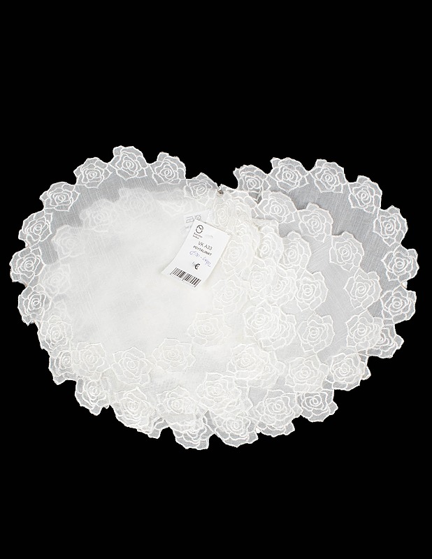 Valkoiset lautasliinat, ?30 cm, 6 kpl - Pöytäliinat - 10105598892 - 0