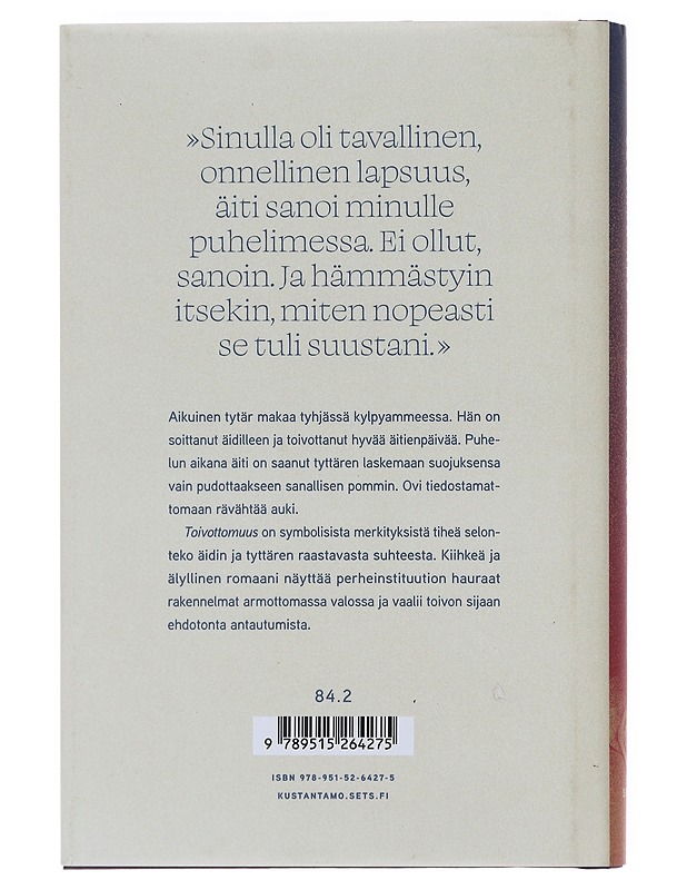 Toivottomuus - Susanna Hast - Romaanit ja novellit - 10105598906 - 1