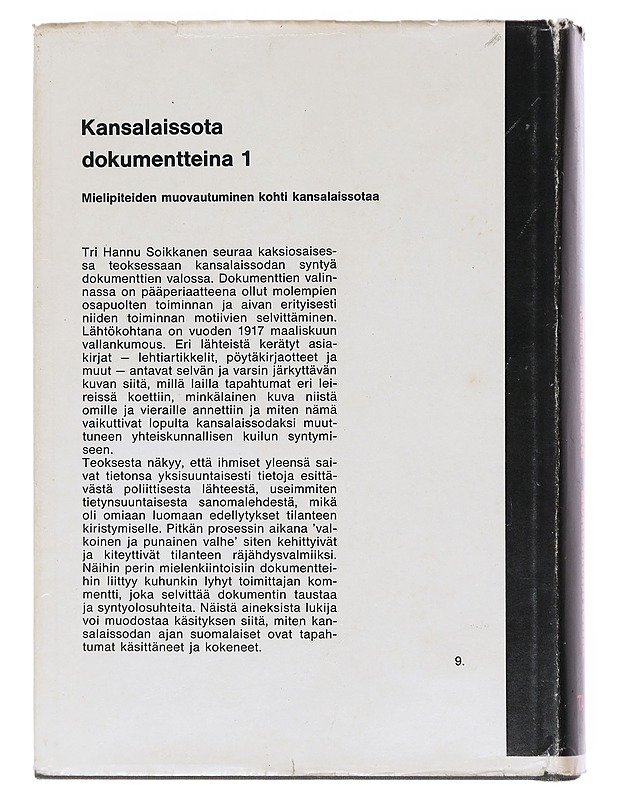 Kansalaissota dokumentteina 1 - Soikkanen , Hannu  - Historiakirjat - 10105598927 - 1
