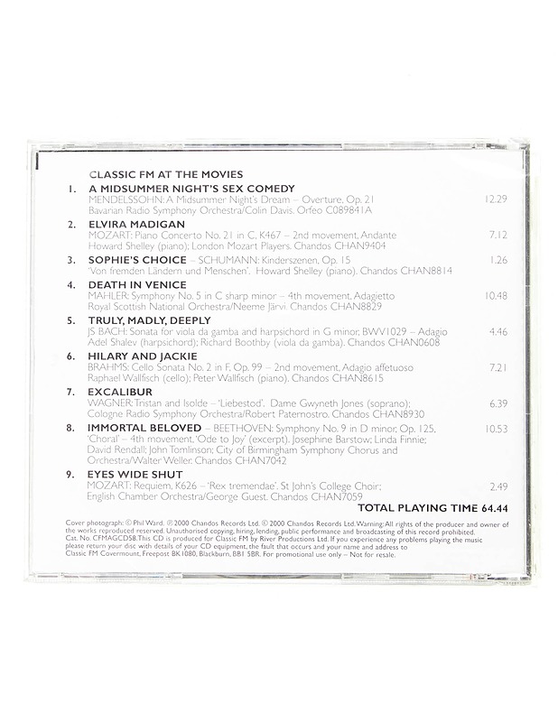 Classic FM at the movies - CD - CD-levyt - 10105598987 - 1