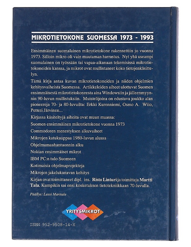 MIKROTIETOKONE SUOMESSA 1973-1993 - Tietokirjat ja oppaat - 10105598998 - 1