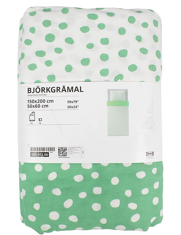 IKEA Björkgråmal pussilakanasetti, 2 osaa - Liinavaatteet - 10105599024 - 0