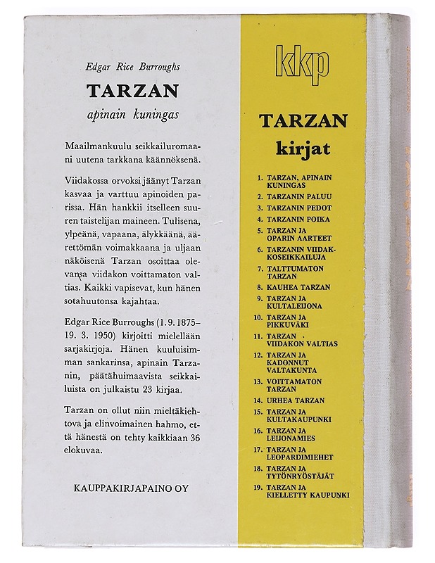 Tarzan apinain kuningas - Edgar Rice Burroughs  - Romaanit ja novellit - 10105599146 - 1