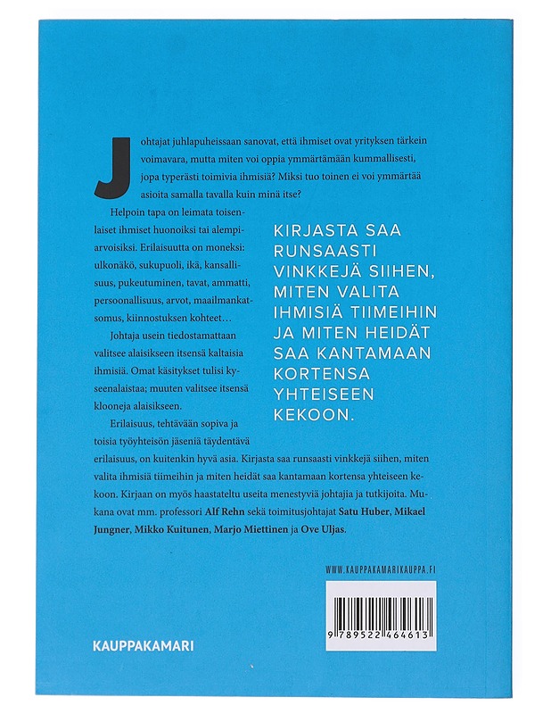 Erilaisten ihmisten johtaminen - Marjatta Jabe - Tietokirjat ja oppaat - 10105599214 - 1