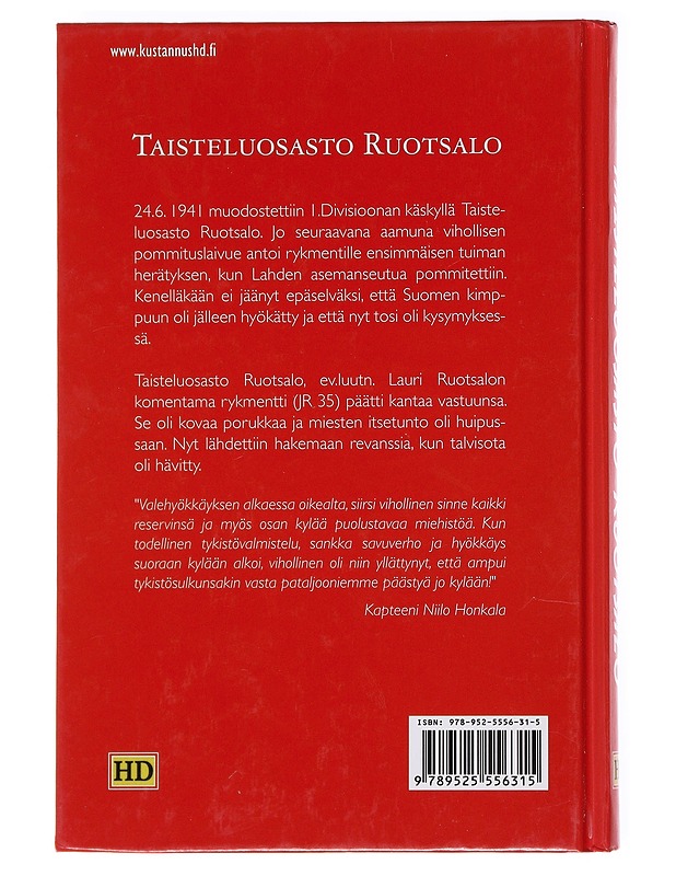 Taisteluosasto Ruotsalo, hurja rykmentti tositoimissa - Pietilä, Arto - Elämäkerrat ja muistelmat - 10105599253 - 1
