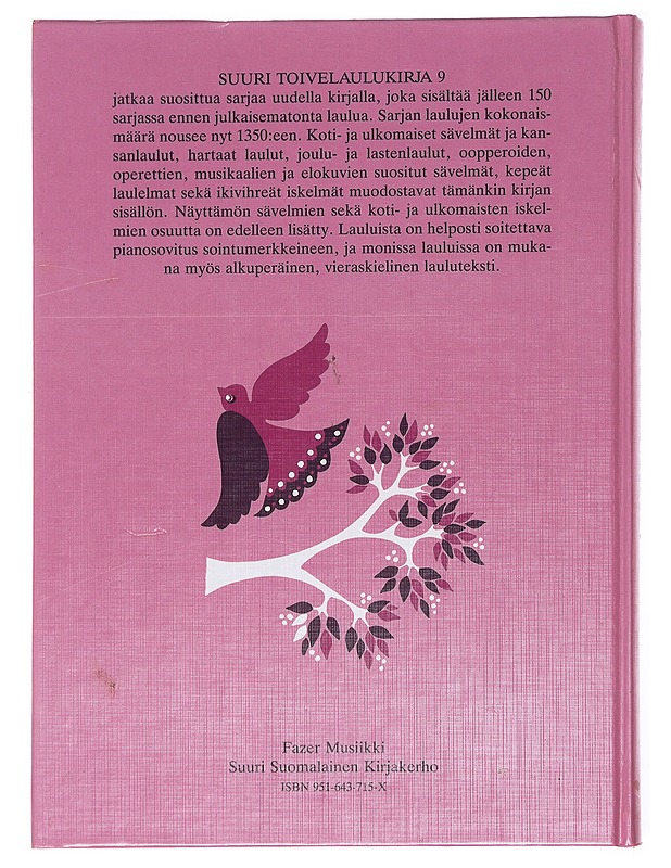 Suuri toivelaulukirja. 9 - Vuoristo, Aapeli - Musiikki- ja elokuvakirjat - 10105599258 - 1