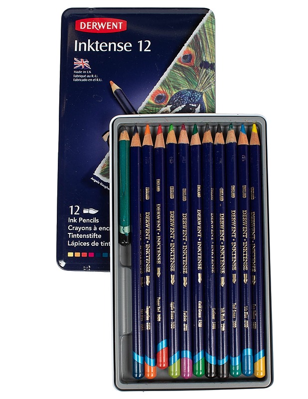 DERWENT Inktense -mustevärikynät, 12 kpl - Askartelu - 10105599289 - 0