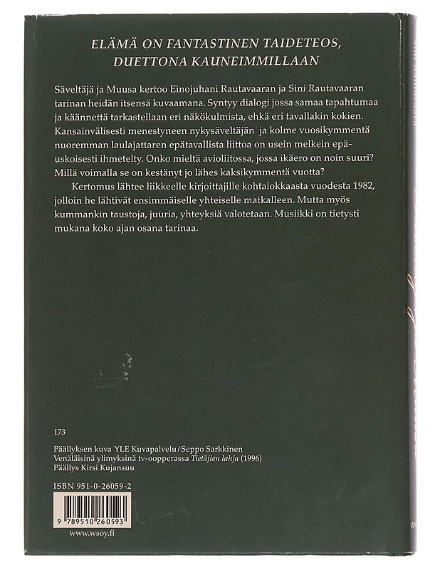 Säveltäjä ja muusa - Rautavaara, Einojuhani - Elämäkerrat ja muistelmat - 10105599338 - 1