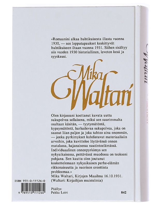 Appelsiininsiemen / romaani - Mika Waltari - Romaanit ja novellit - 10105599342 - 1