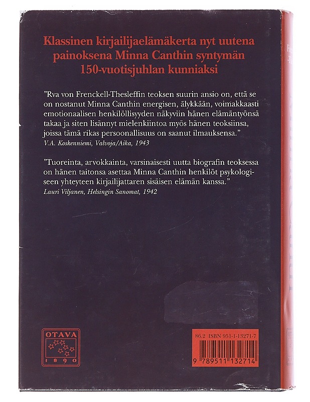 Minna Canth - Frenckell-Thesleff, Greta von - Elämäkerrat ja muistelmat - 10105599417 - 1