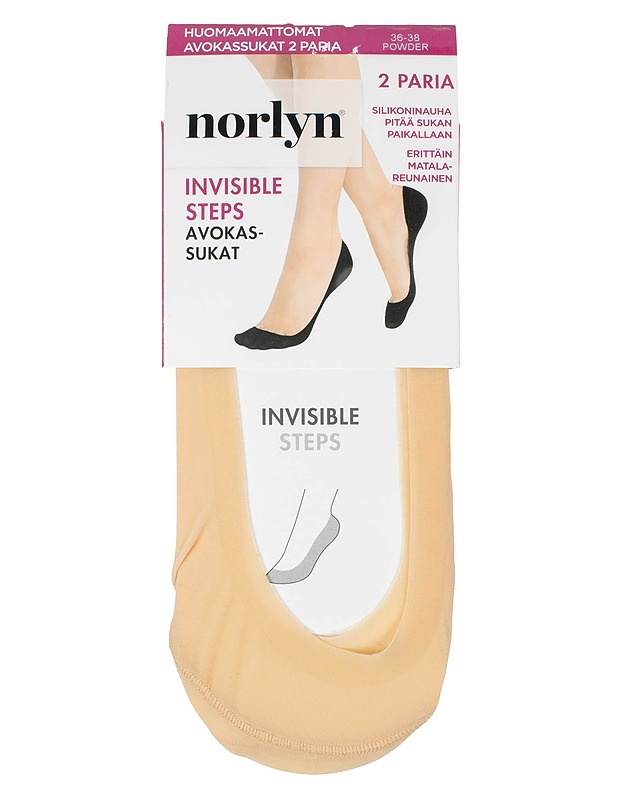 NORLYN Invisible Steps avokassukat, 36-38, 2 paria - Asusteet - 10105599545 - 0