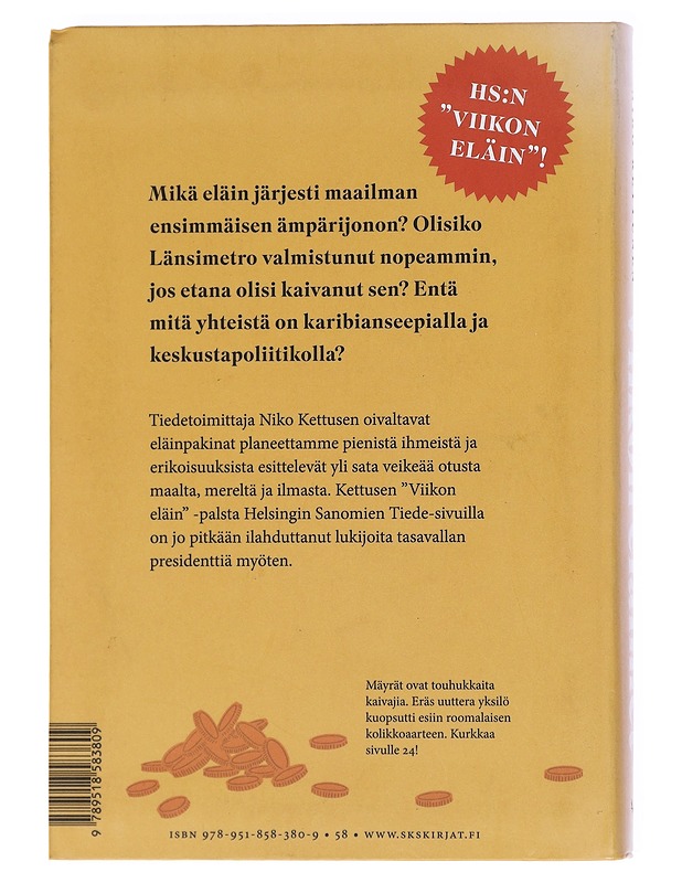 Viikon eläimet : tiedetoimittaja kertoo luonnon kummajaisista - Niko Kettunen - Tietokirjat ja oppaat - 10105599621 - 1