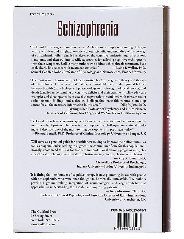 Schizophrenia : cognitive theory, research, and therapy - Beck, Aaron T. - Romaanit ja novellit - 10105599657 - 1
