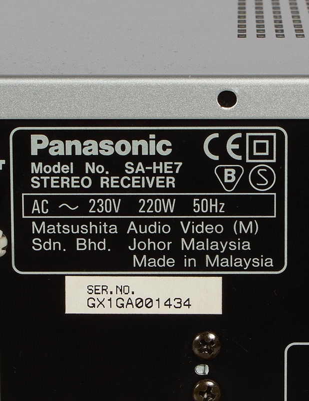 PANASONIC SA-HE7 -av-viritin/vahvistin  - Audio - 10105599743 - 3