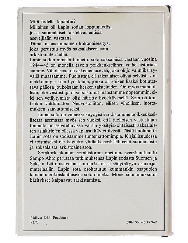Aseveljet vastakkain  - Ahto, Sampo  - Historiakirjat - 10105599751 - 1