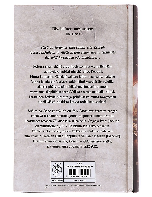 Hobitti, eli Sinne ja takaisin - J. R. R. Tolkien - Fantasia- ja scifi - 10105599873 - 1