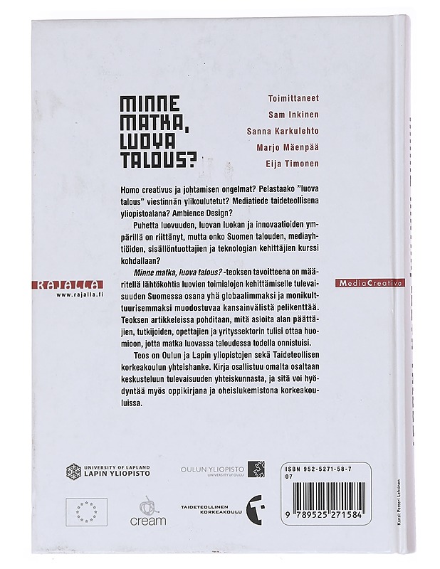 Minne matka, luova talous? - Inkinen, Sam - Taide- ja kulttuurikirjat - 10105599945 - 1