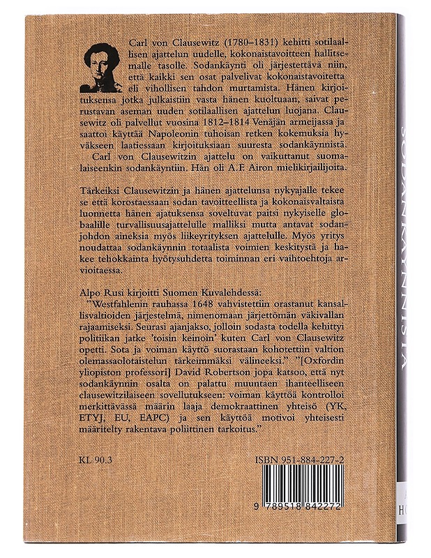 Sodankäynnistä - Clausewitz, Carl von - Historiakirjat - 10105599961 - 1