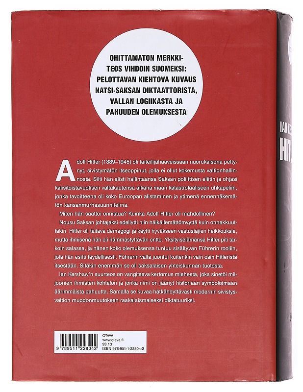 Hitler - Kershaw, Ian - Elämäkerrat ja muistelmat - 10105600010 - 1
