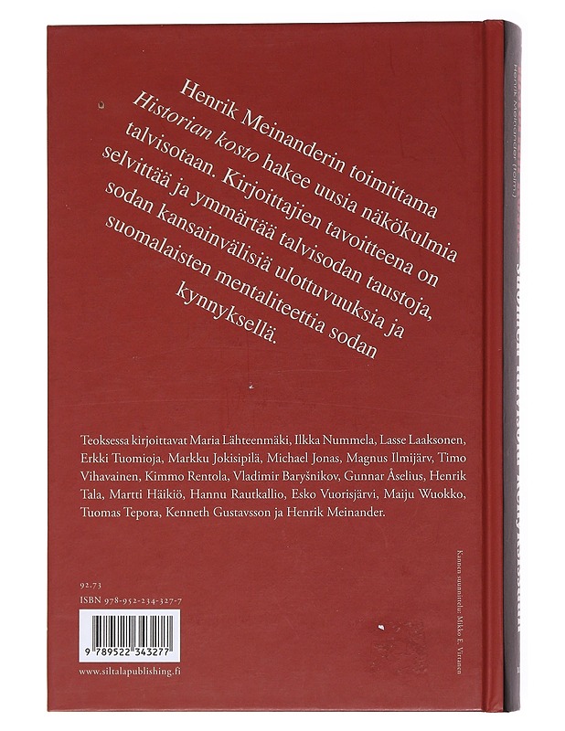 Historian kosto : Suomen talvisota kehyksissään - Meinander, Henrik - Historiakirjat - 10105600164 - 1