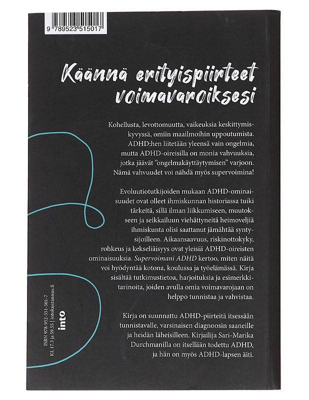 Supervoimani ADHD - Sari-Marika Durchman - Tietokirjat ja oppaat - 10105600163 - 1